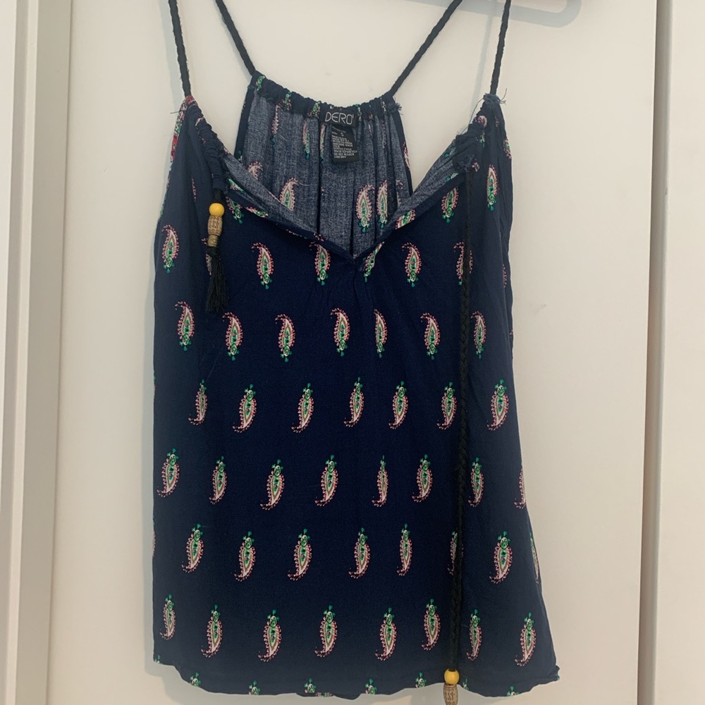 INDERO Blue blouse/spaghetti straps top Small